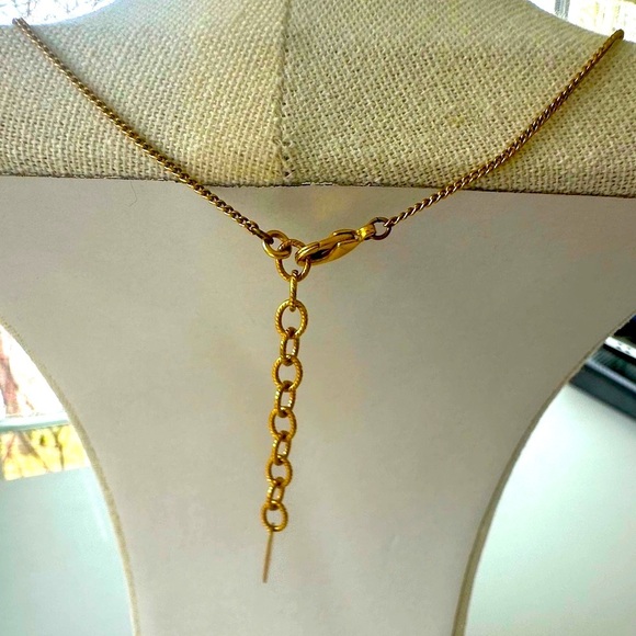 Gold-tone Starburst Necklace with Crystal Clear Round and Baguette Cryst… - Picture 8 of 12